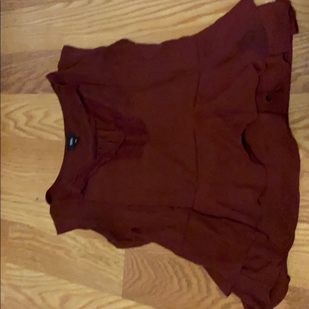 Maroon short sleeve Blouse